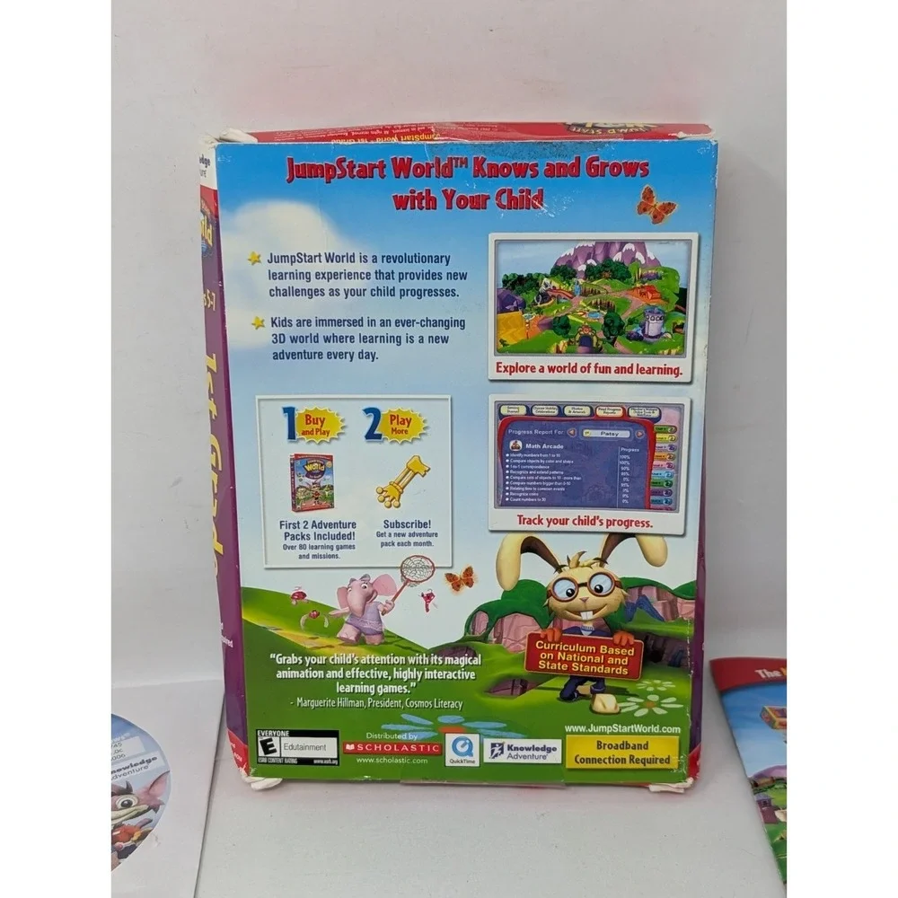 Jump Start‎ World 1st Grade CIB Box PC CD-ROM Game Scholastic Windows XP Vista